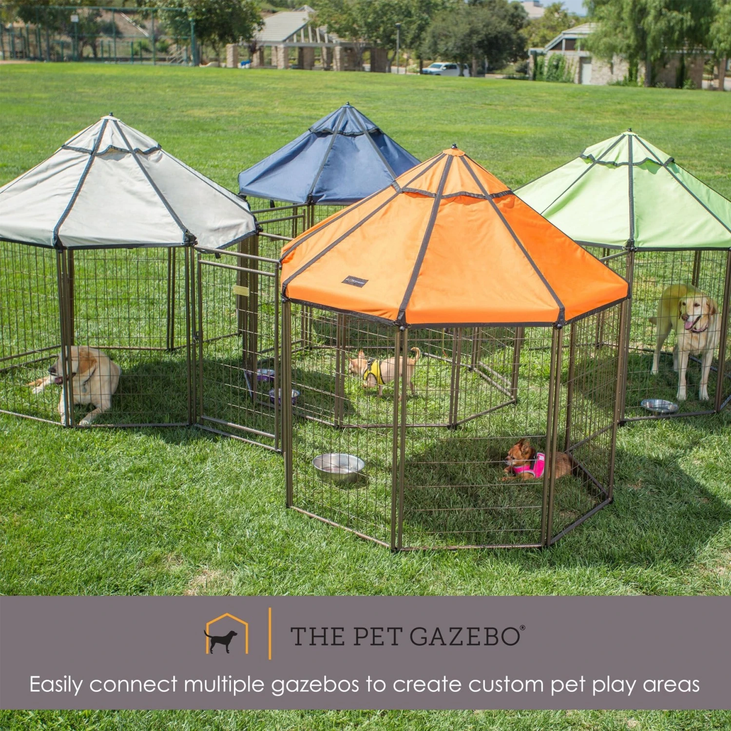 Win World Pet Gazebo Dog Kennel, Earth Taupe, 8-ft - Image 6