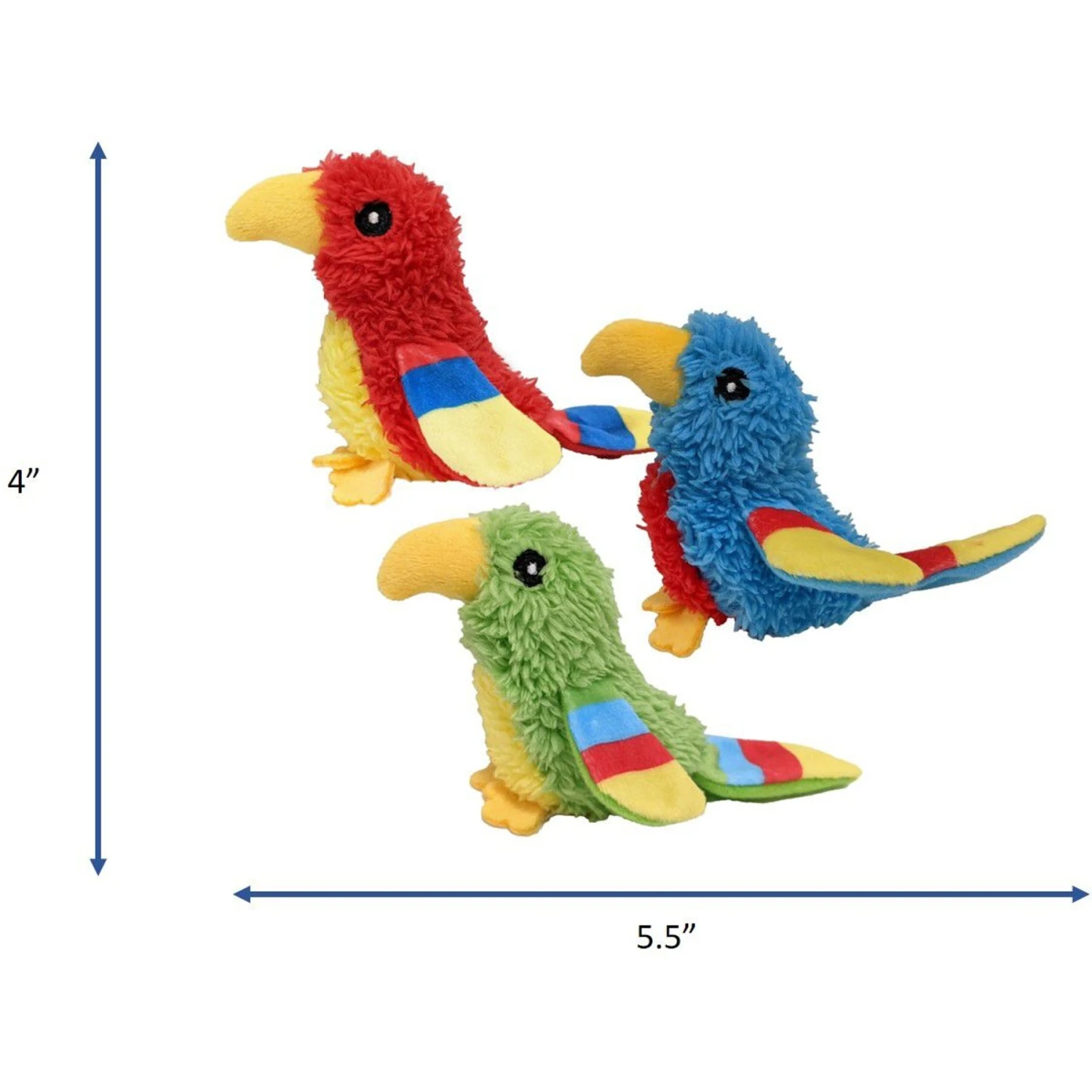 Ethical Pet Love The Earth Parrot Plush Cat Toy With Catnip, Assorted - Image 6