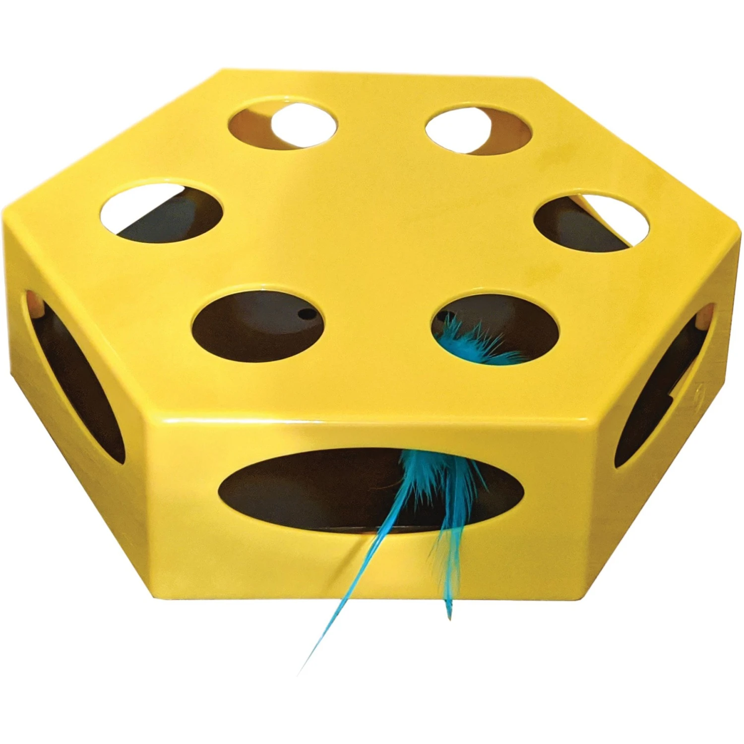 Ethical Pet Feather Frenzy Fun Electronic Cat Toy, Yellow