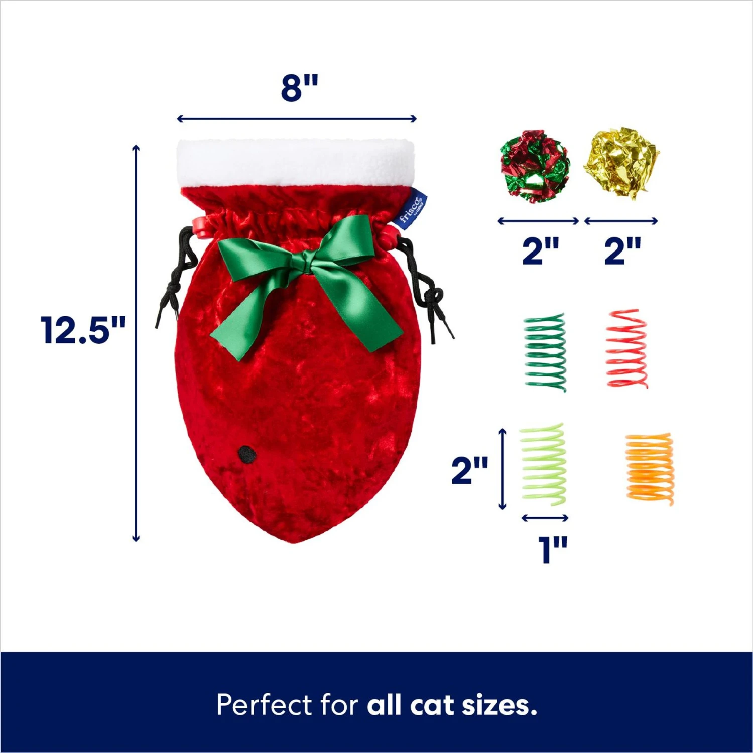 Frisco Holiday Cozy Christmas Sack Variety Pack Cat Toy With Catnip - Image 2