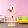 Go Pet Club 106-in Floor-to-Ceiling Faux Fur Cat Tree & Condo