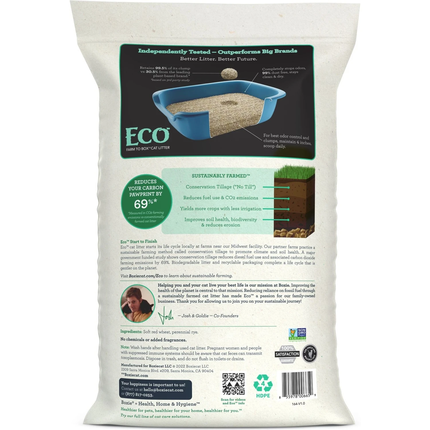 Boxiecat Eco Farm To Box Premium Ultra Sustainable Clumping Cat Litter - Image 2
