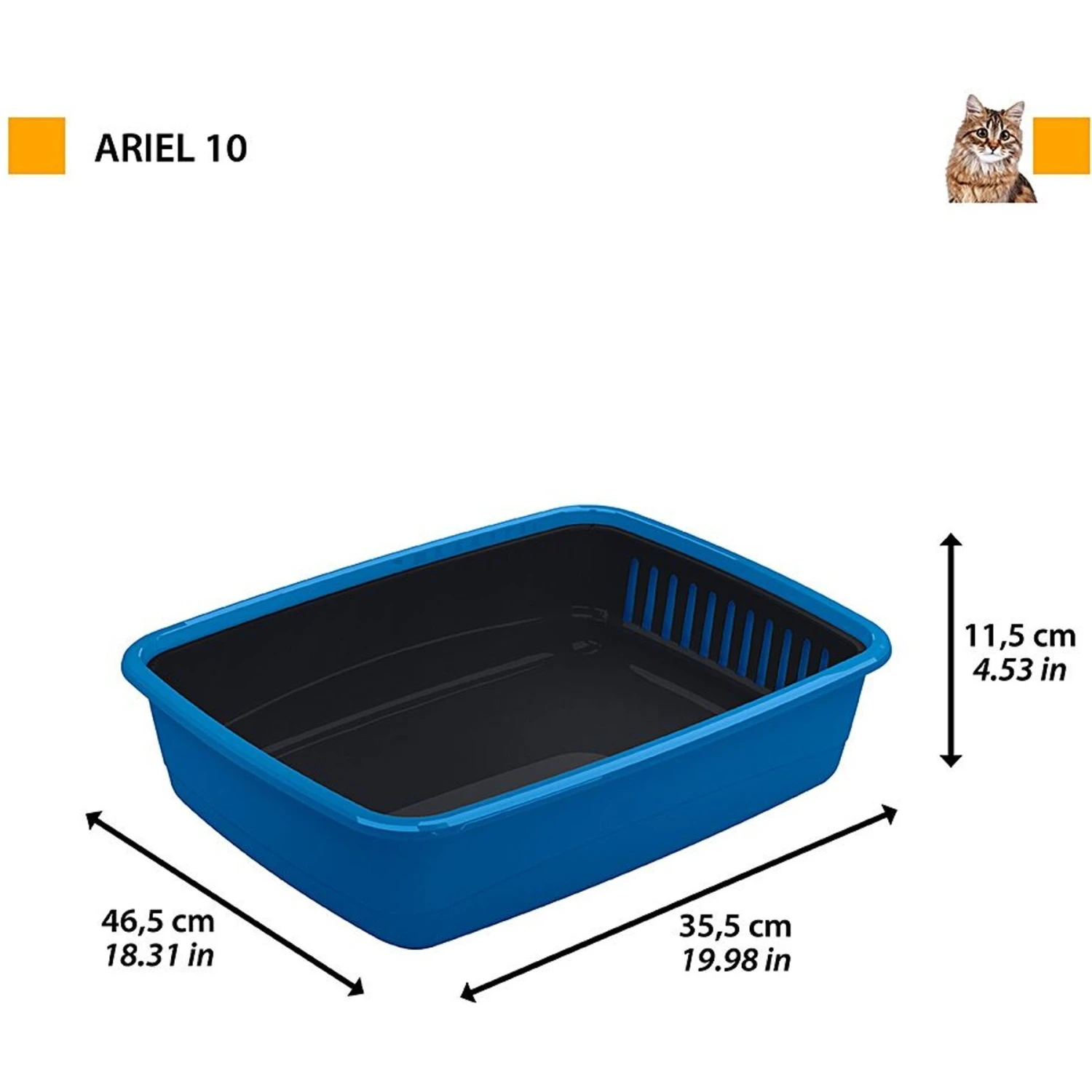 Ferplast Ariel Plus Litter Box With Litter Guard - Image 2