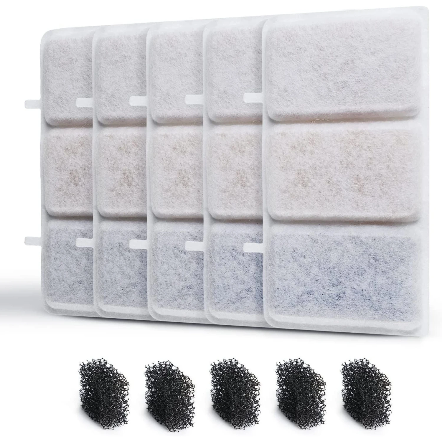 PATPET Pet Water Fountain & Cat Water Dispenser WF01 Replacement Filters, 5 Count