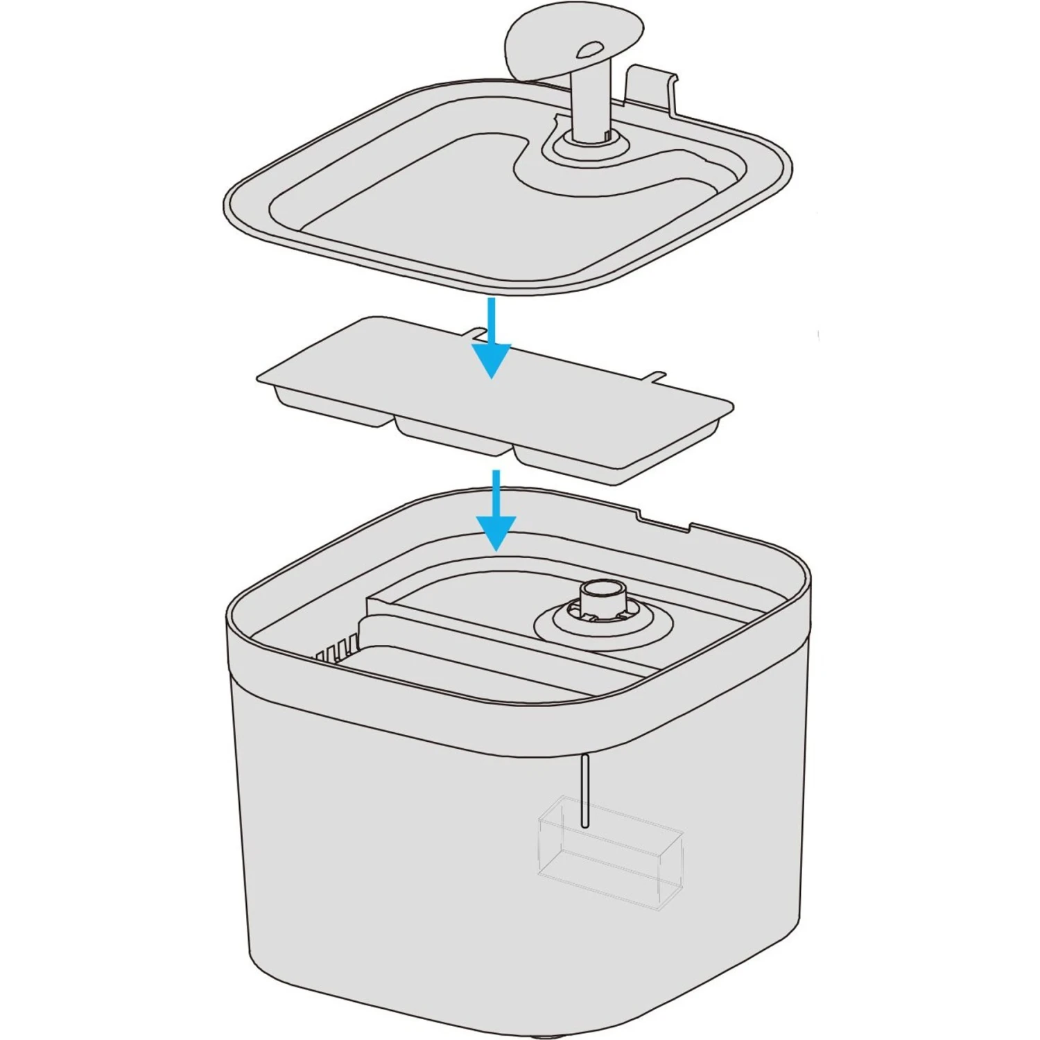 PATPET Pet Water Fountain & Cat Water Dispenser WF01 Replacement Filters, 5 Count - Image 2