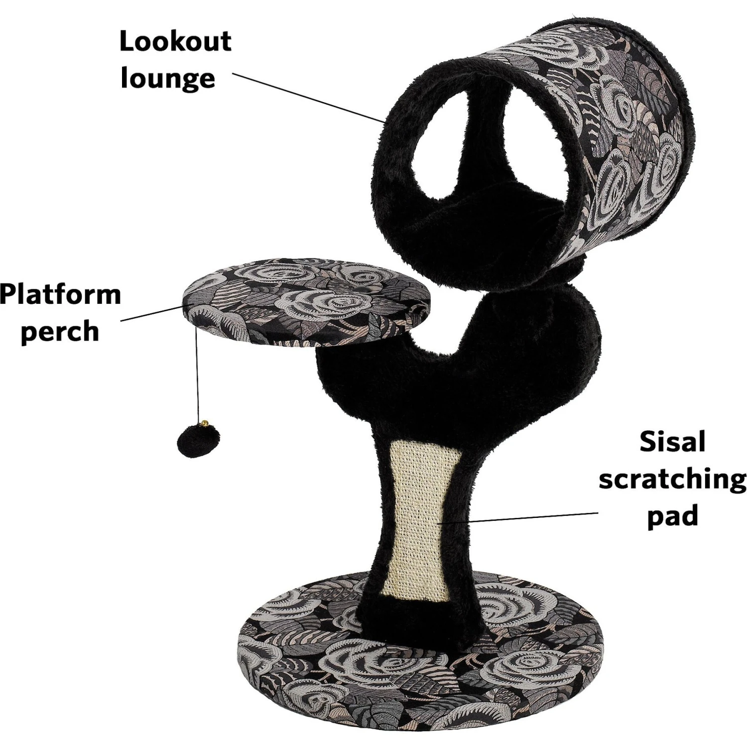 MidWest Feline Nuvo Salvador 30.75-in Faux Fur Cat Tree - Image 4