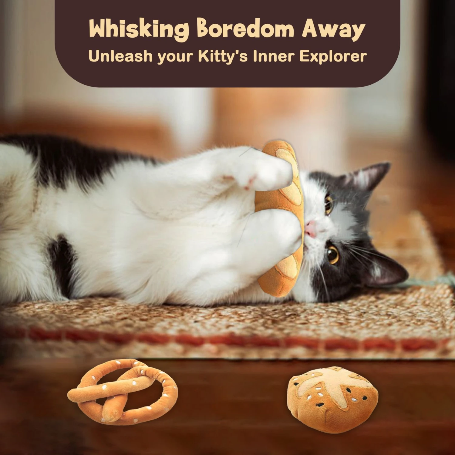 SunGrow Bun Catnip Cat Toy, 6 Count - Image 3