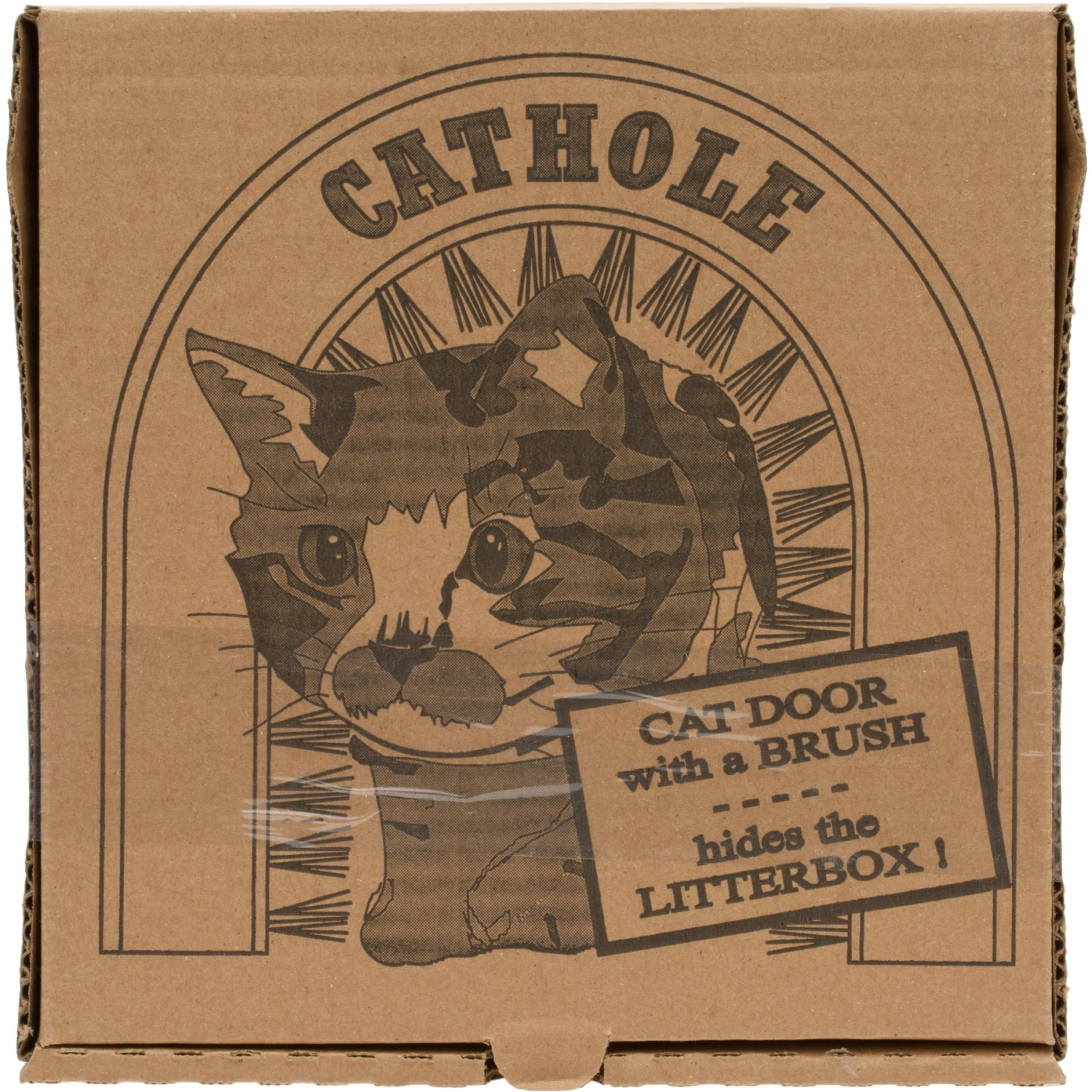 Cathole Cat Door With Brush - Image 7