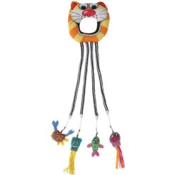 Fat Cat Catfisher Kitty Hoots Doorknob Hanger Cat Toy, Color Varies