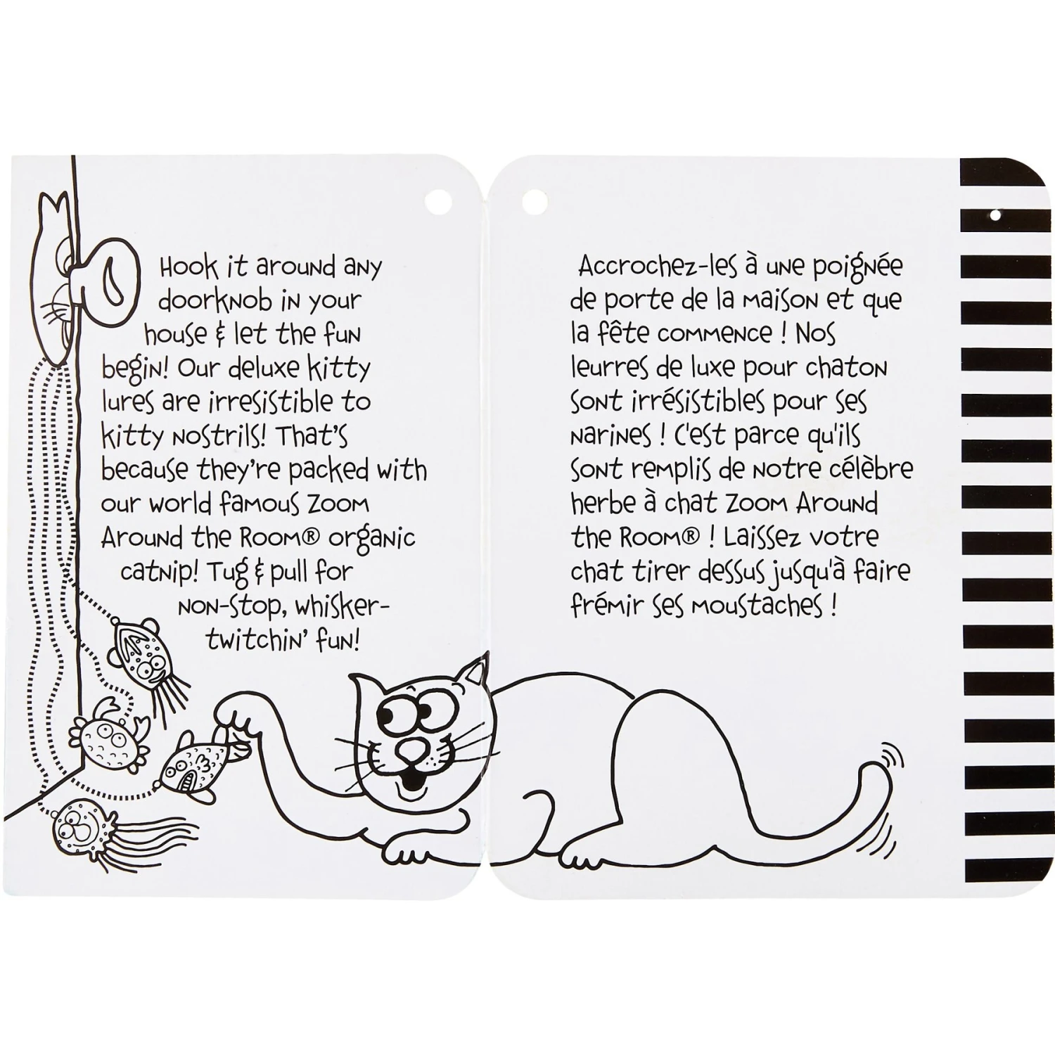 Fat Cat Catfisher Kitty Hoots Doorknob Hanger Cat Toy, Color Varies - Image 3