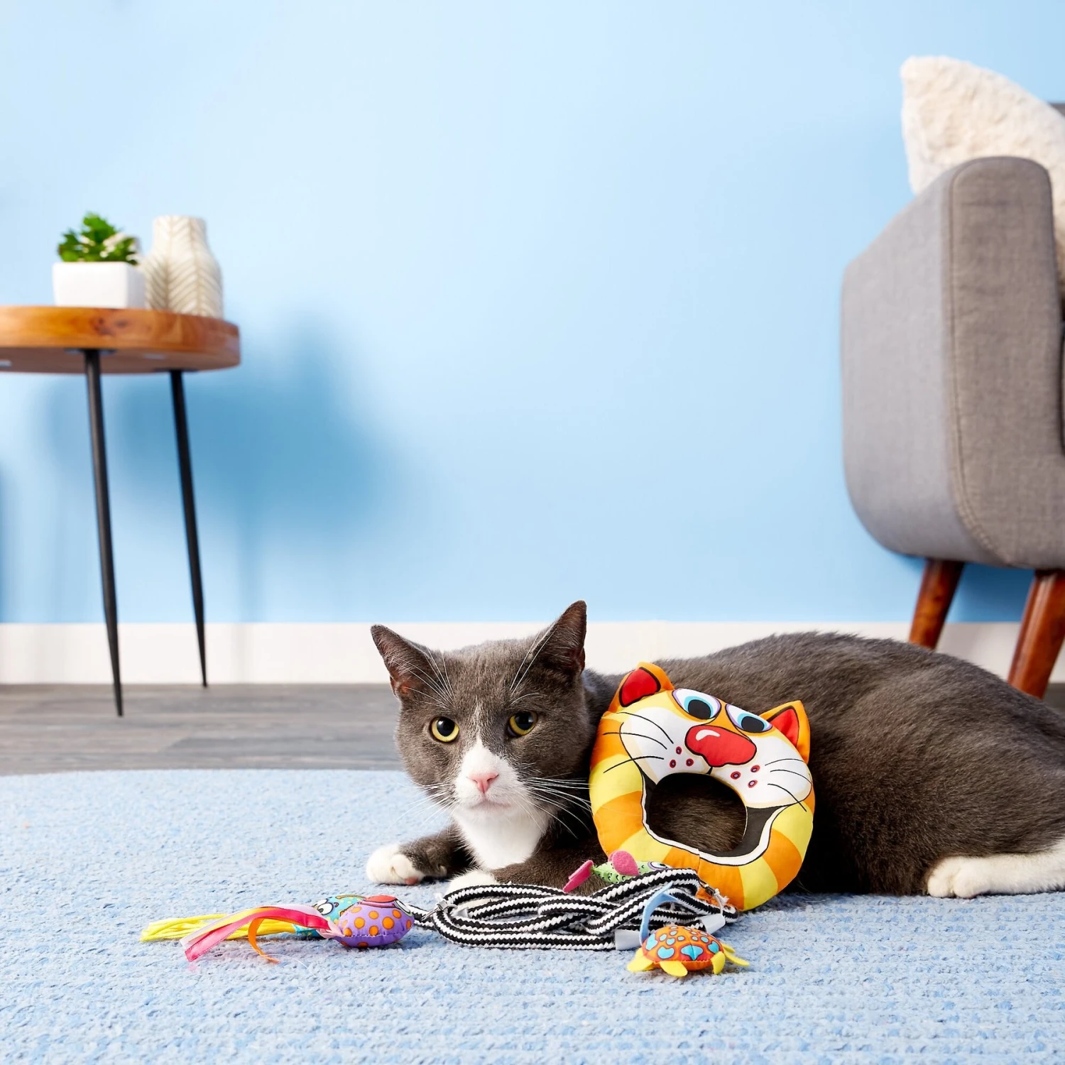 Fat Cat Catfisher Kitty Hoots Doorknob Hanger Cat Toy, Color Varies - Image 4