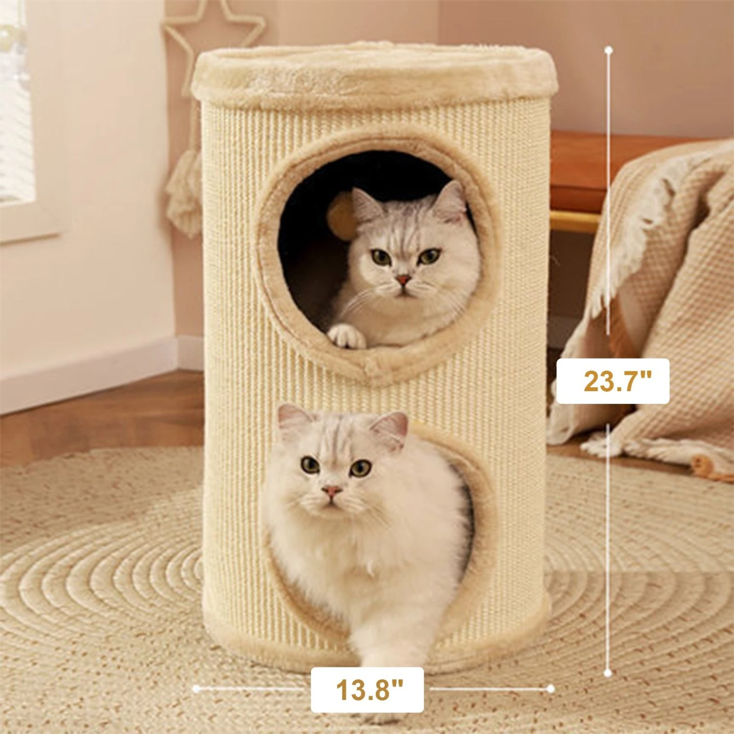 Hanamya Cat Tree Condo Tower, Beige - Image 3