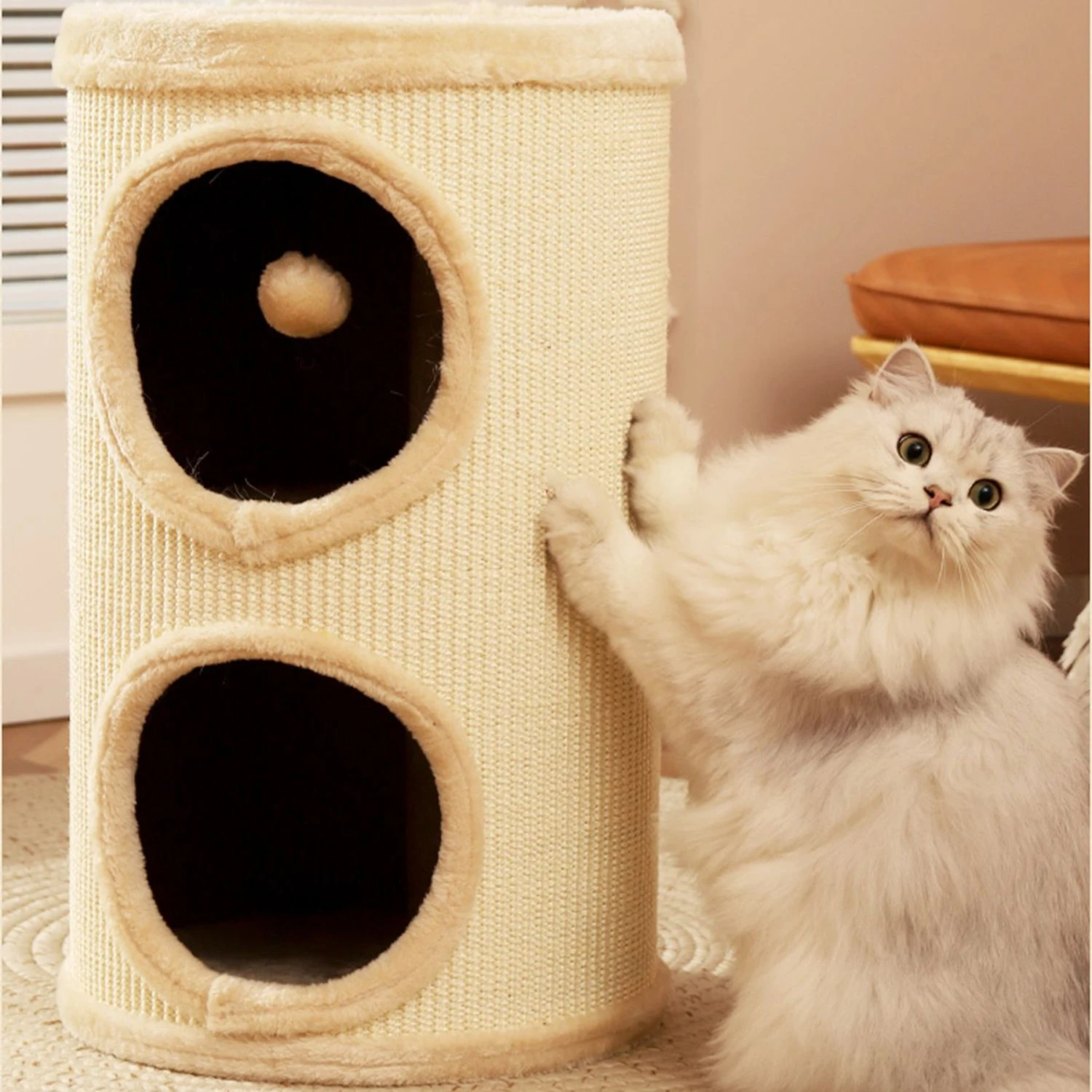Hanamya Cat Tree Condo Tower, Beige - Image 4