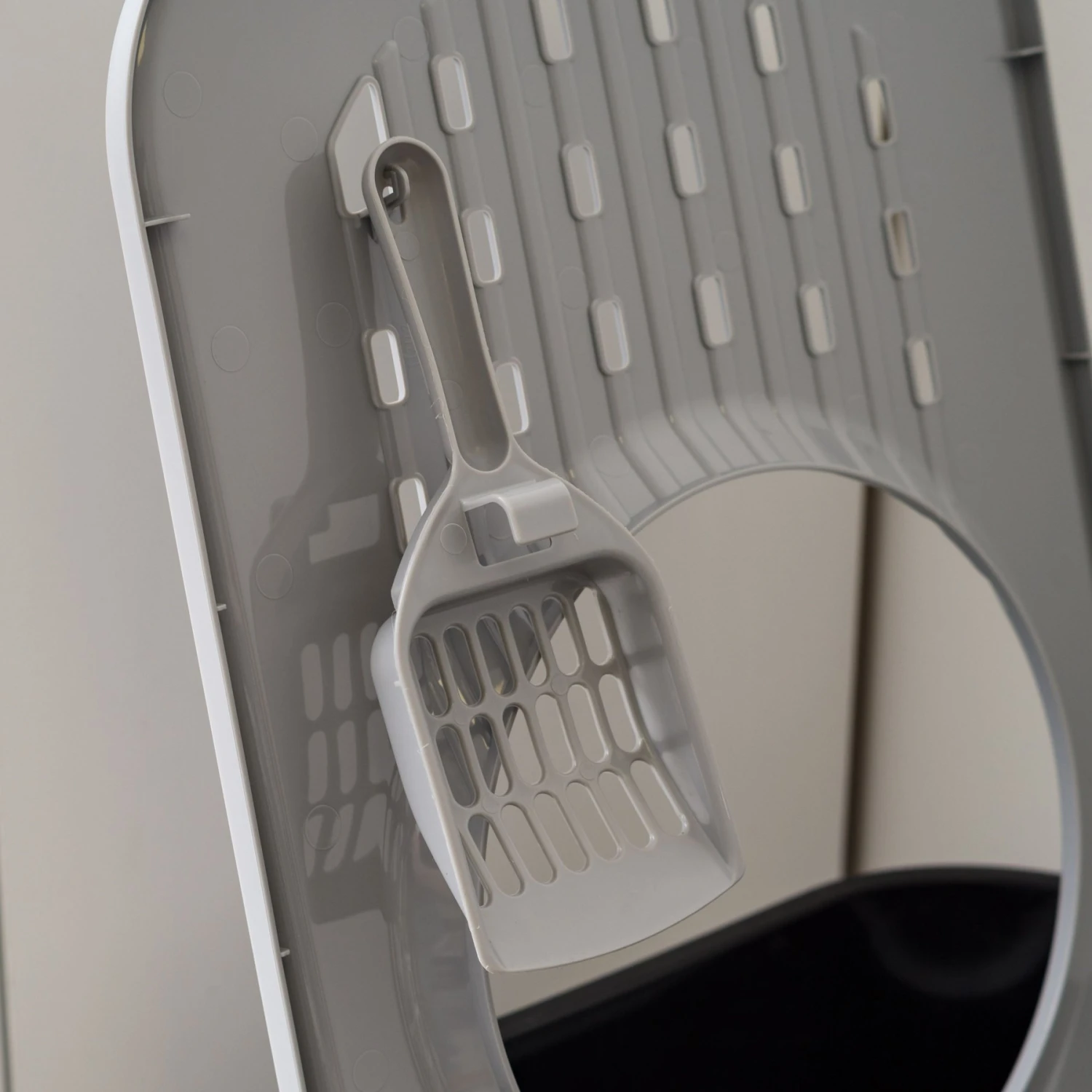 IRIS USA Square Top Entry Cat Litter Box With Scoop, Large - Image 7