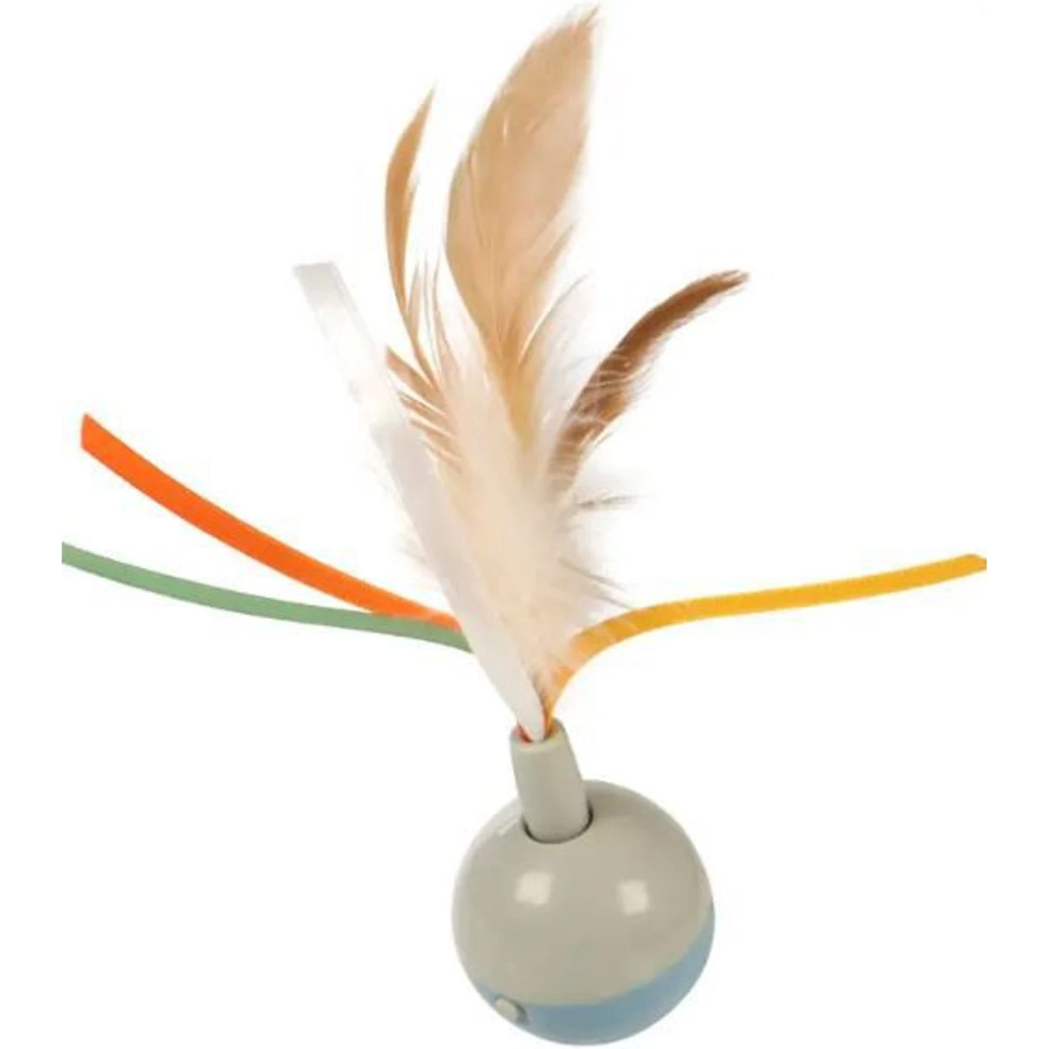 SmartyKat Instincts Rowdy Ribbons Electronic Motion Spinning Ball Cat Toy - Image 2