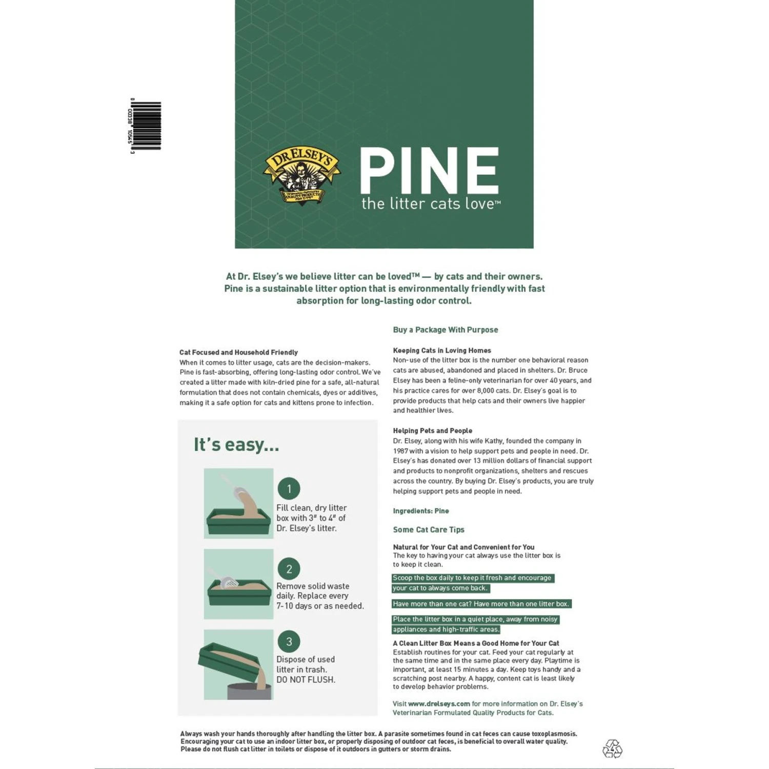 Dr. Elsey's Pine All-Natural Kiln-Dried Cat Litte - Image 3