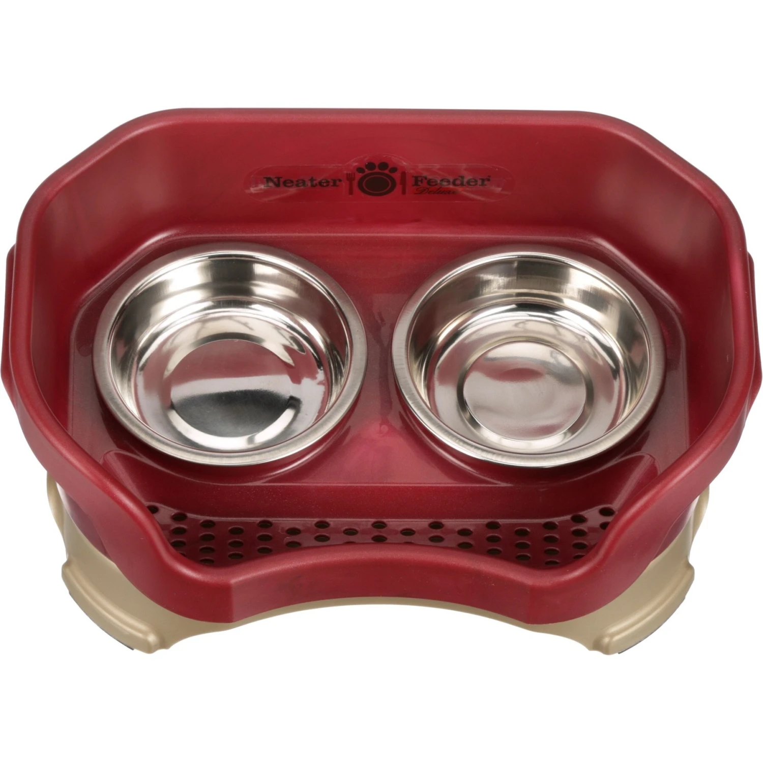 Neater Pets Neater Feeder Elevated Cat Bowls, Cranberry - Image 2
