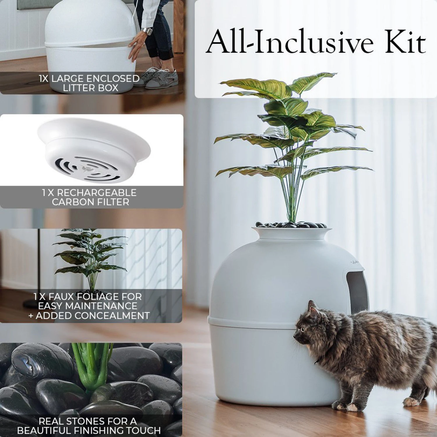 Bundle & Bliss Secret Litter Box Hidden Cat Litter Box Plant - Image 5