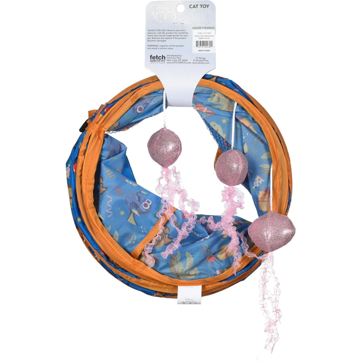 Disney / Pixar DISNEY PIXAR Finding Nemo Jellyfish Tunnel Cat Toy Multicolor - Image 2