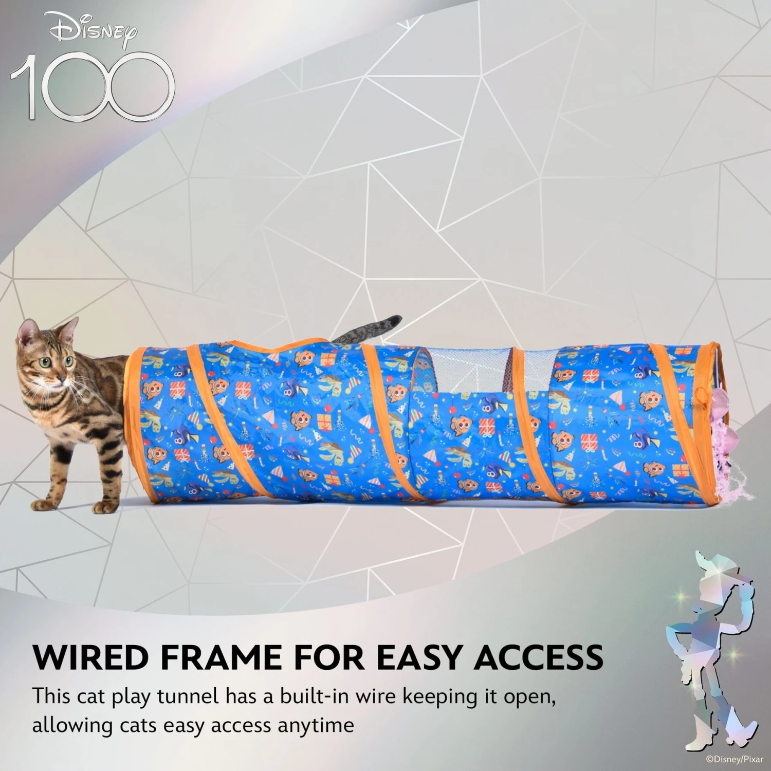 Disney / Pixar DISNEY PIXAR Finding Nemo Jellyfish Tunnel Cat Toy Multicolor - Image 4