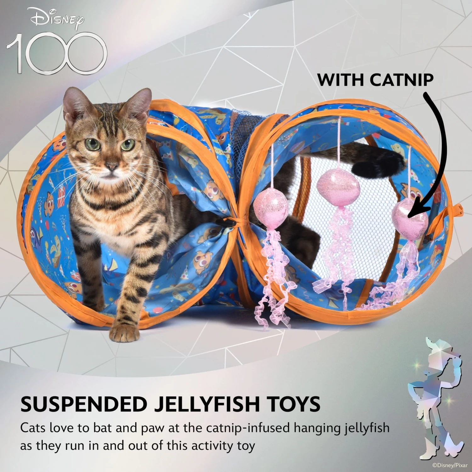 Disney / Pixar DISNEY PIXAR Finding Nemo Jellyfish Tunnel Cat Toy Multicolor - Image 5