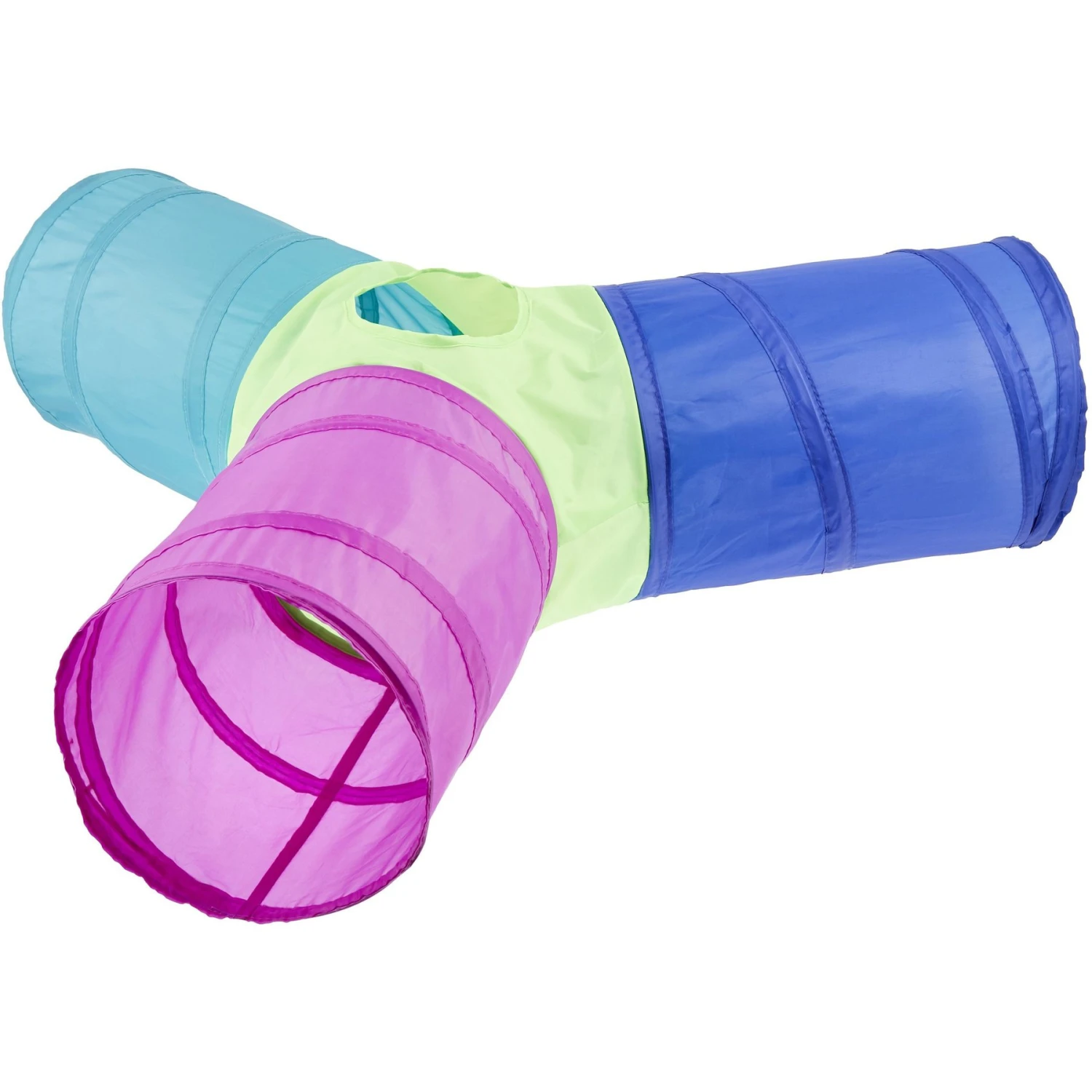 Frisco Foldable Play Tri-Tunnel Cat Toy & Frisco Butterfly Cat Tracks Cat Toy - Image 2