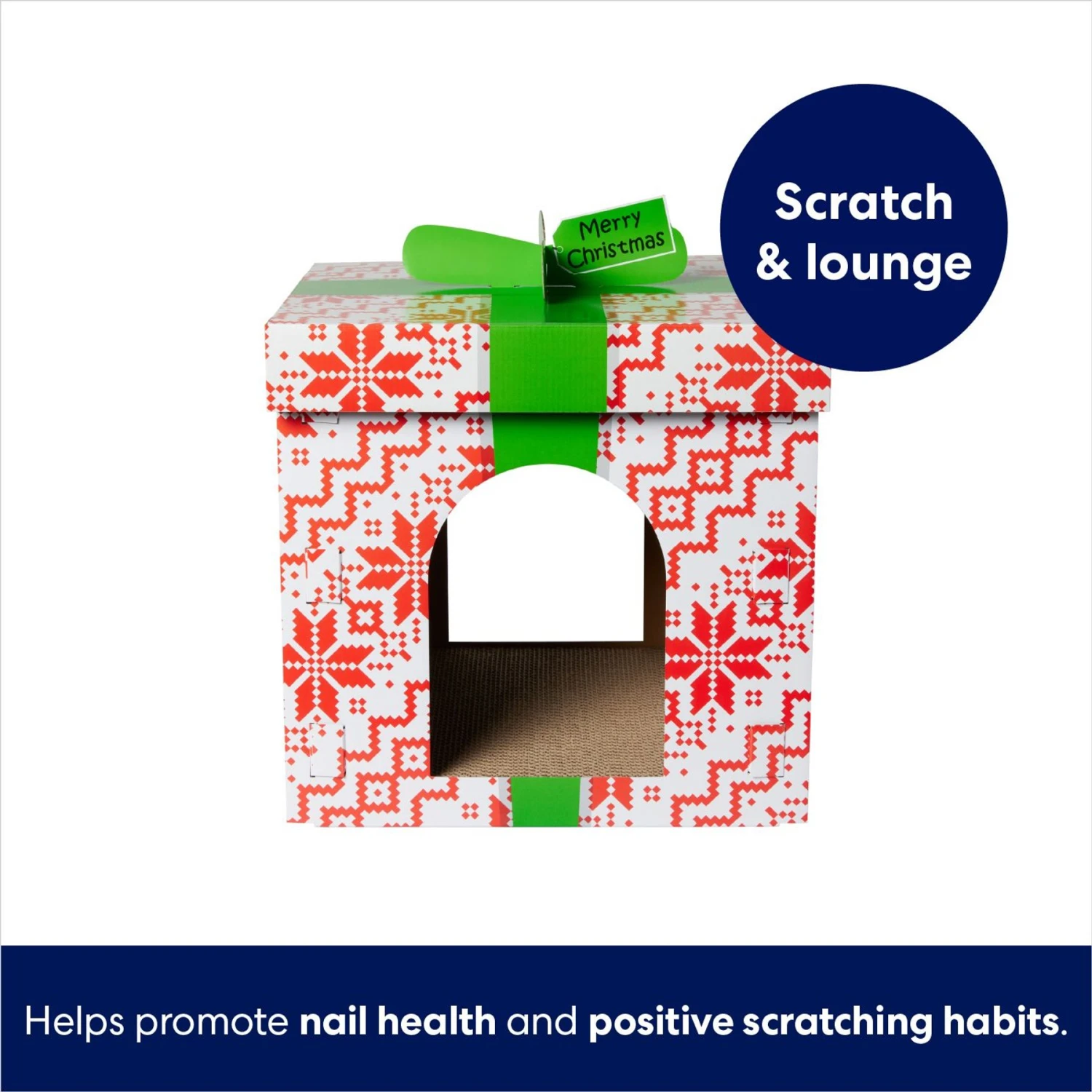 Frisco Holiday Gift Box Cardboard Cat House & Frisco Holiday Santa's Workshop Cardboard Cat House - Image 4